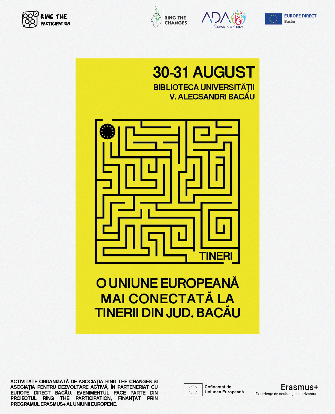 Evenimentul „O Uniune Europeană mai conectată cu tinerii din județul Bacău”