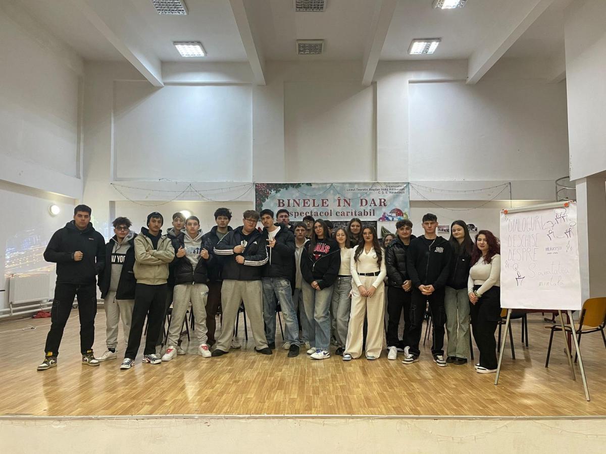 Întâlnire despre sănătate mintală cu tinerii din&nbsp;Hălăucești